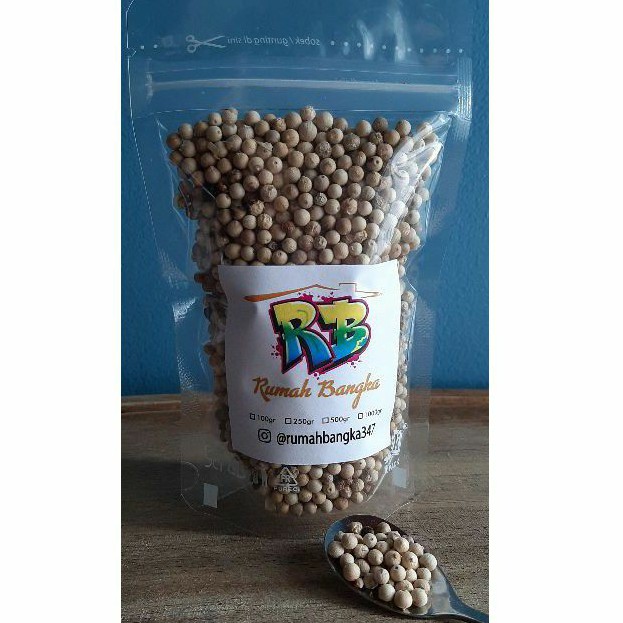 

Merica/Lada Putih/Sahang Bangka Butiran 100gram