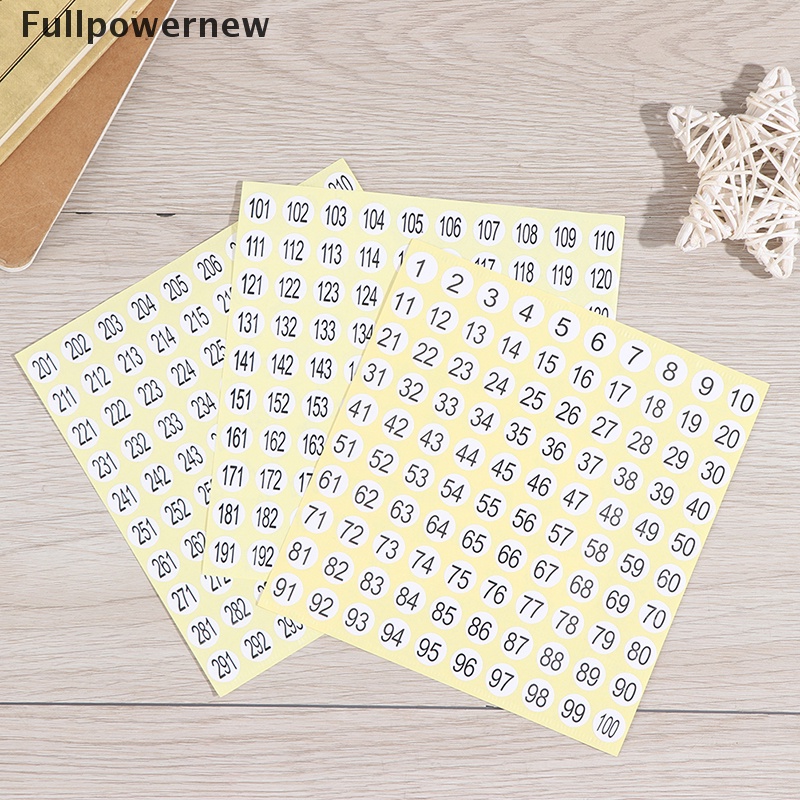 [FULL] 15 Sheet Number Self Adhesive 1-300 Labels Stickers Nail Polish Number Tags