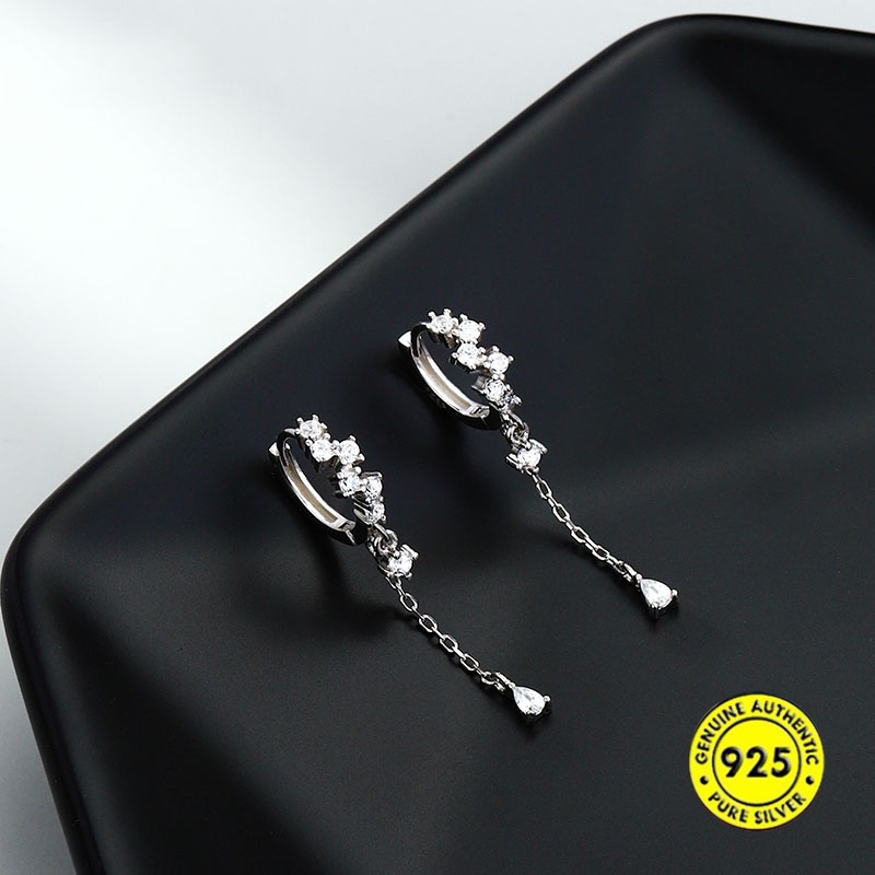 Anting Tusuk Sterling Silver 925 Model Rumbai Untuk Wanita