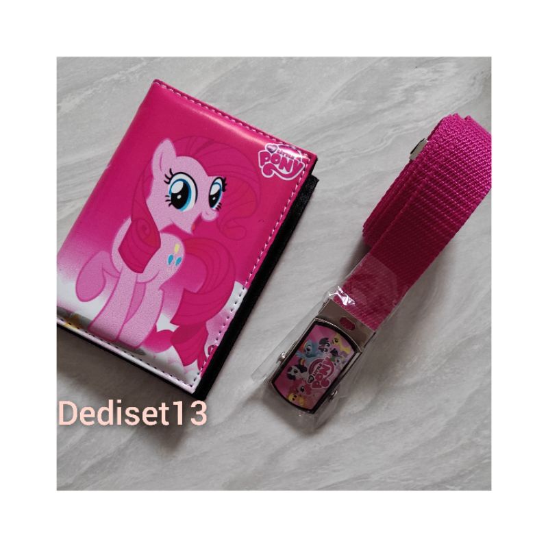 Paket Hemat Dompet dan Gesper Anak Perempuan Karakter Lucu Little Pony / Hellokittyy