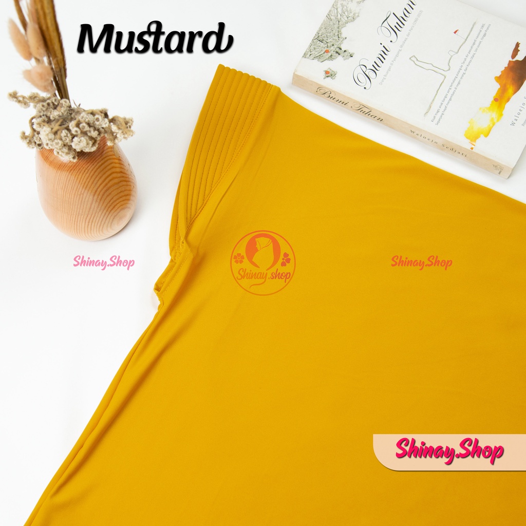 Hijab Bergo Jersy sport premium hijab olehraga voli ukuran S-Mustard