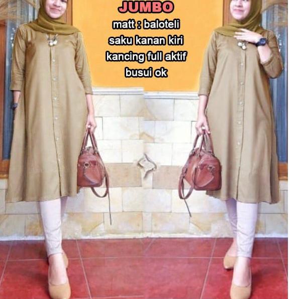 "JMD.10Jn22ι" TUNIK CANTIKA JUMBO, L, XL, XXL , 3XL / BAJU MUSLIM WANITA JUMBO/ TUNIK JUMBO / TUNIK