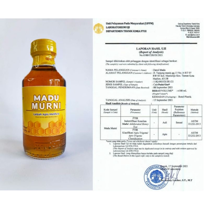 

DISKOONN..! MADU MURNI TERNAK 150ML - Apis Meliefera - Bonus Masker
