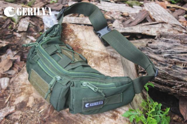 Waistbag/waistbag pria/waistbag tactical army/tas selempang army/ Gerilya (tas kualitas Premium)