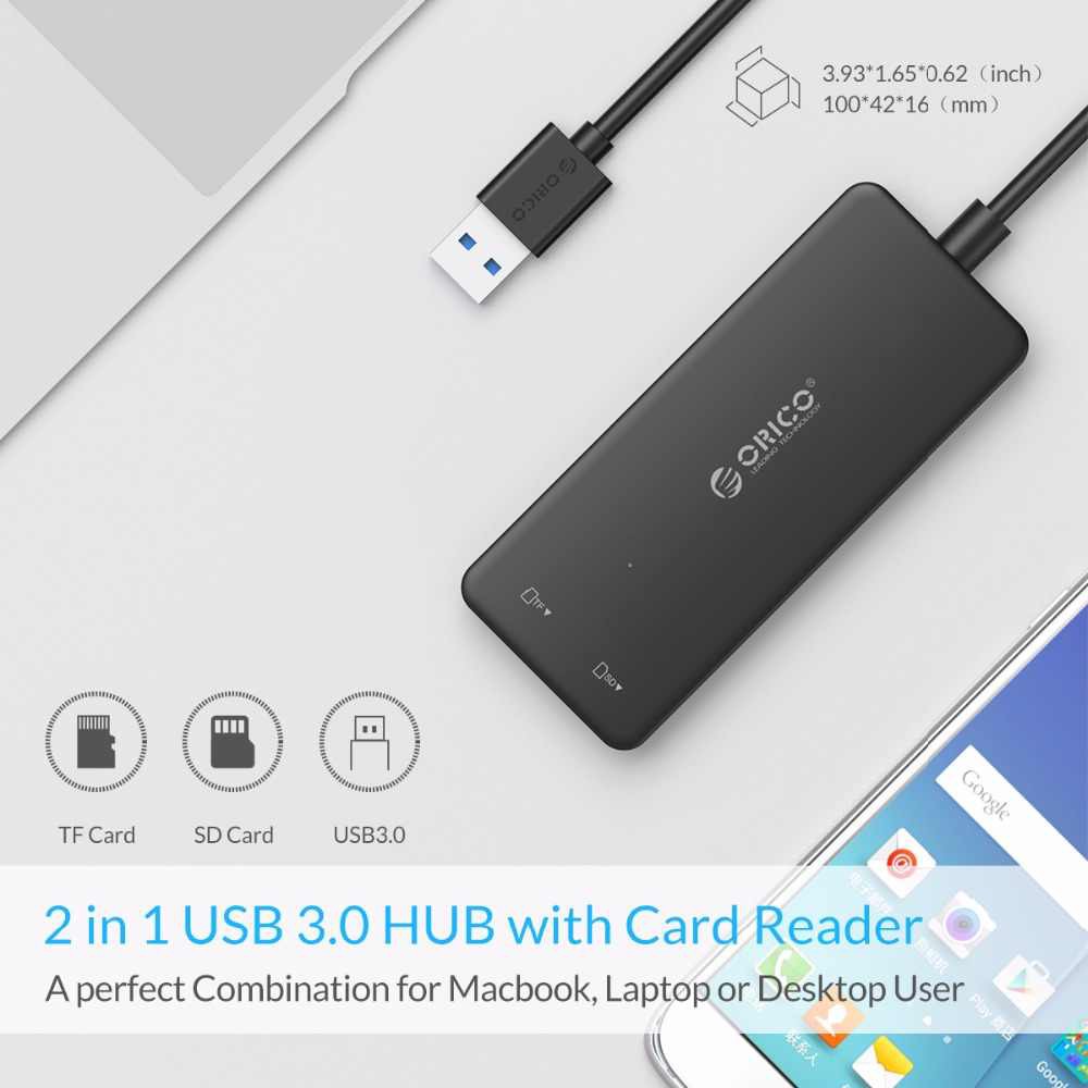 Orico usb hub 3.0 + Card reader H3TS-U3