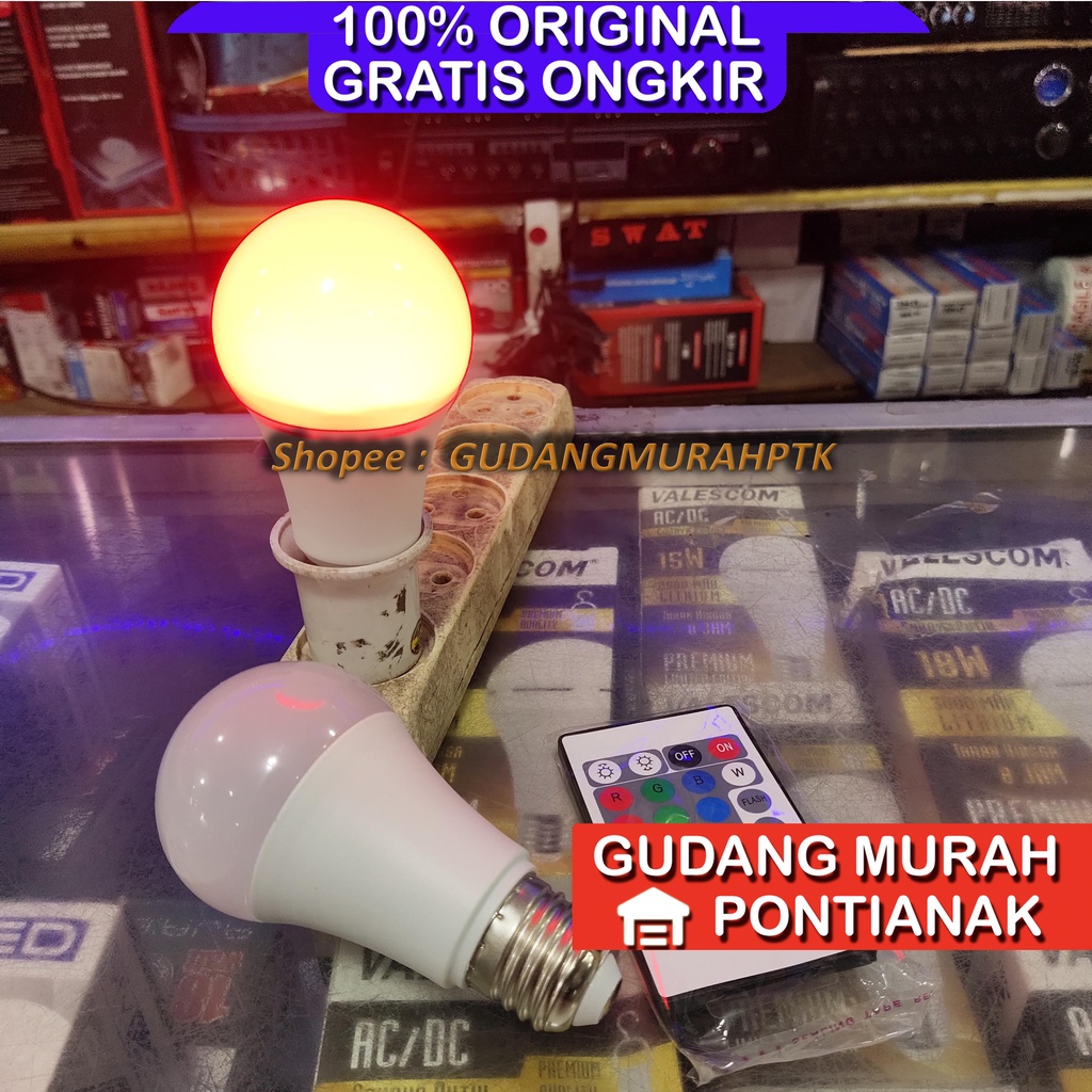 Lampu Led RGB WARNA BISA DIGANTI + REMOTE atau berkedip warna warni