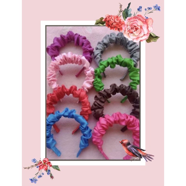 Jual Bando Scrunchie Serut Korea Satin Besar Korean Hand Band Shopee Indonesia 