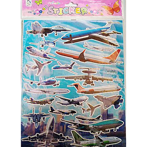 

sticker tempelan anak motif pesawat air bus
