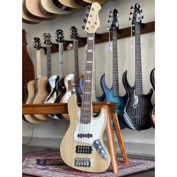Gitar Bass Listrik Model jazz bass Harley Benton Natural Rosewood Original