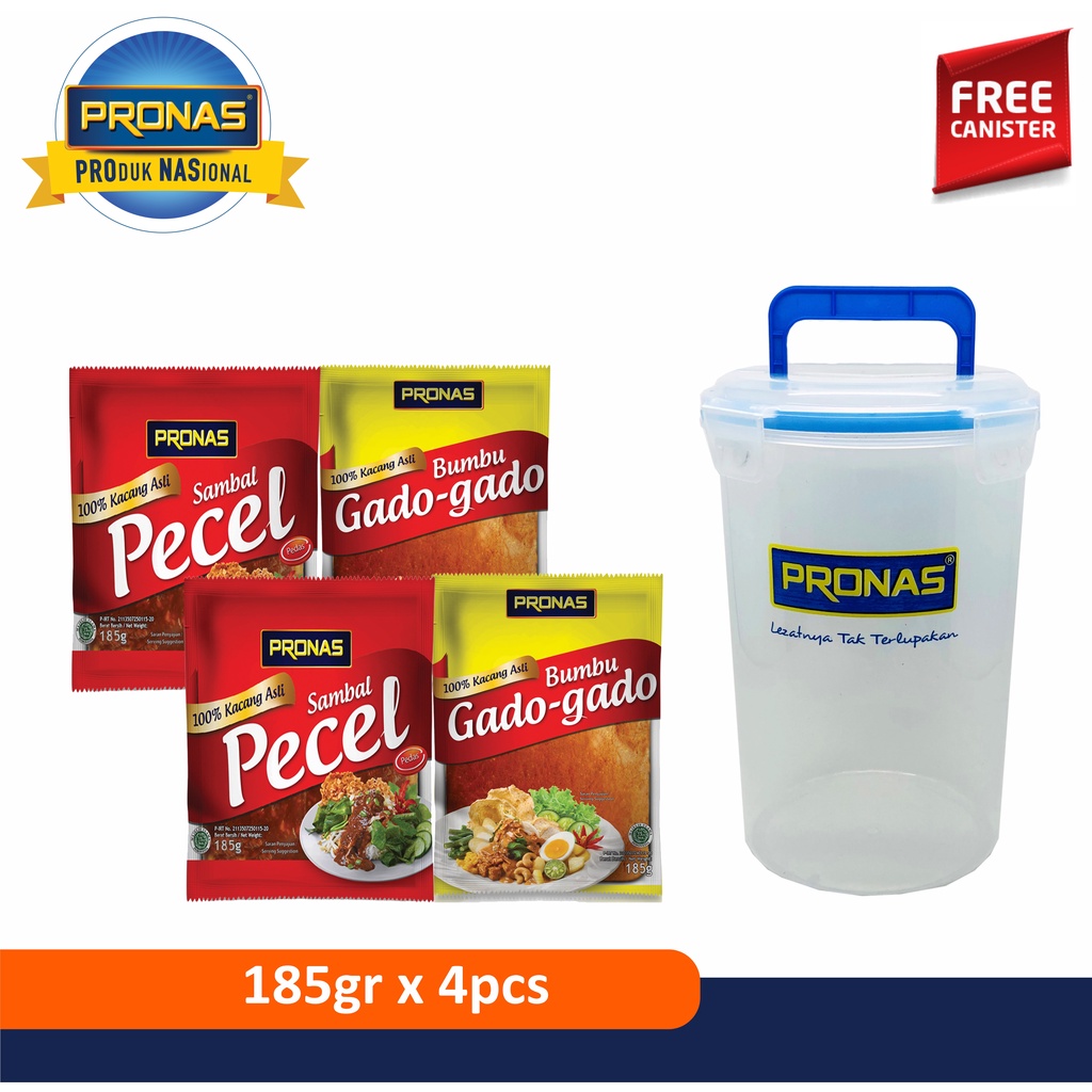 

PRONAS Paket Pecel & Gado Bundling 4 pcs Free Canister