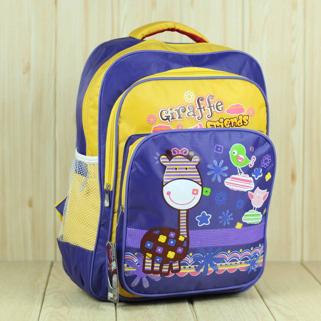Tas TK SD Laki-Laki Gambar Giraffe Ransel Gendong Anak Cowo Les Sekolah Keren Murah Berkualitas Awet