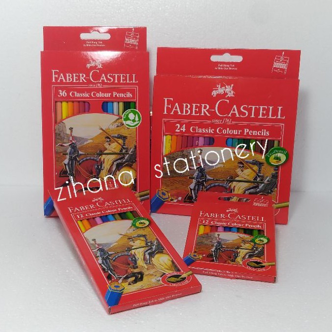 

Alat Tulis Perlengkapan Mewarnai Pensil Warna Faber Castell Classic isi 12/ 24 warna