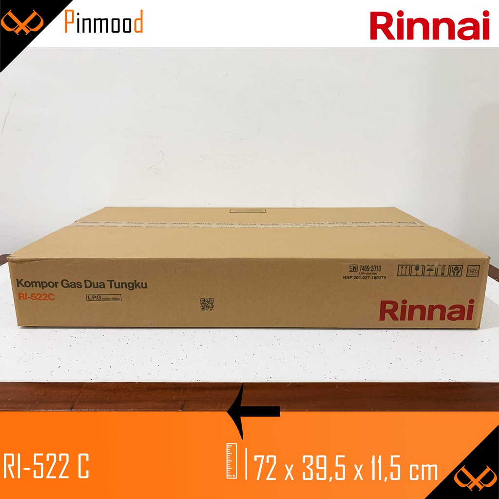 RINNAI KOMPOR GAS RI-522 C 2 TUNGKU MURAH