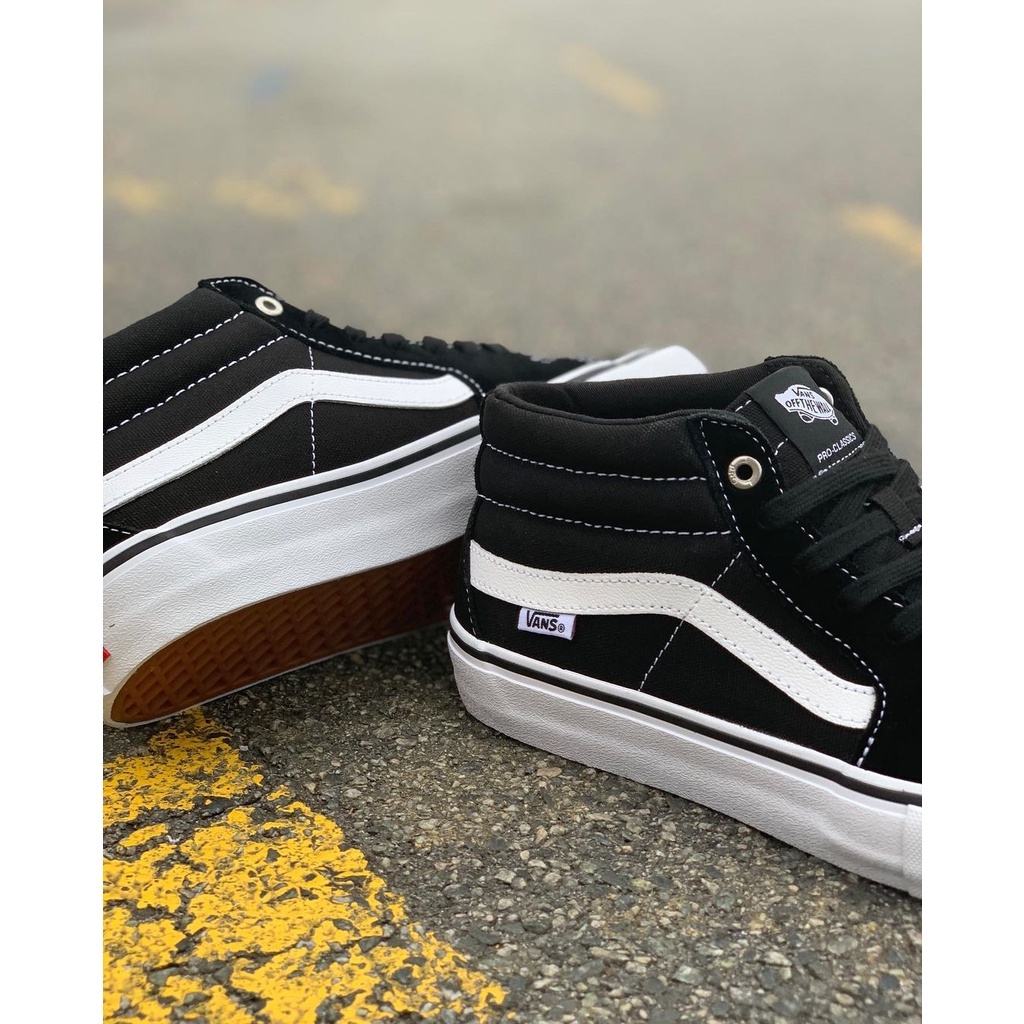 VANS SK8-MID PRO BLACK/WHITE ORIGINAL 100%