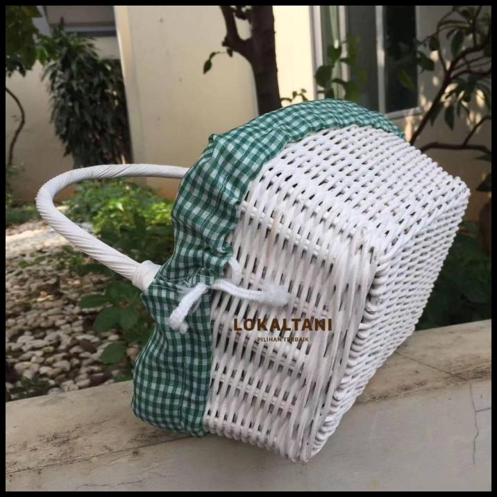 

Keranjang Buah Rotan Persegi Premium/ Keranjang Parcel Buah Lebaran