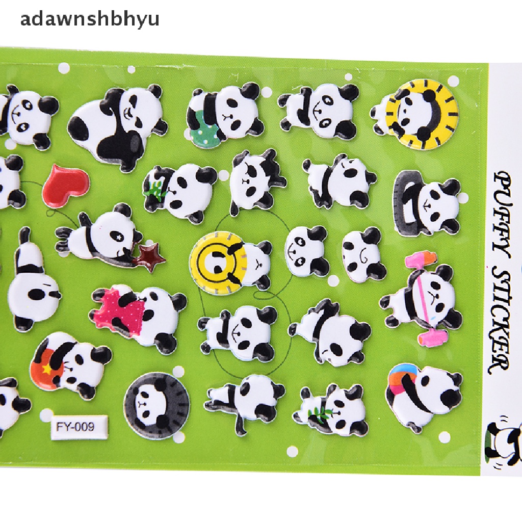 Adawnshbhyu 3D DIY Lucu Panda Diary Album Scrapbooking Memo Pad Gelembung Stiker Dekorasi