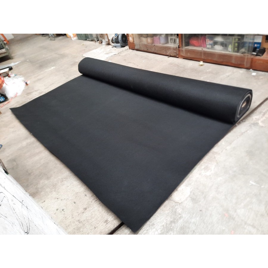 Karpet Bludru Polos 4,5x3m [METERAN] Bulu CAYLA BLACK Lebar 3 meter, Murah, Pameran, Exhibition, Alas duduk, Kasur-1