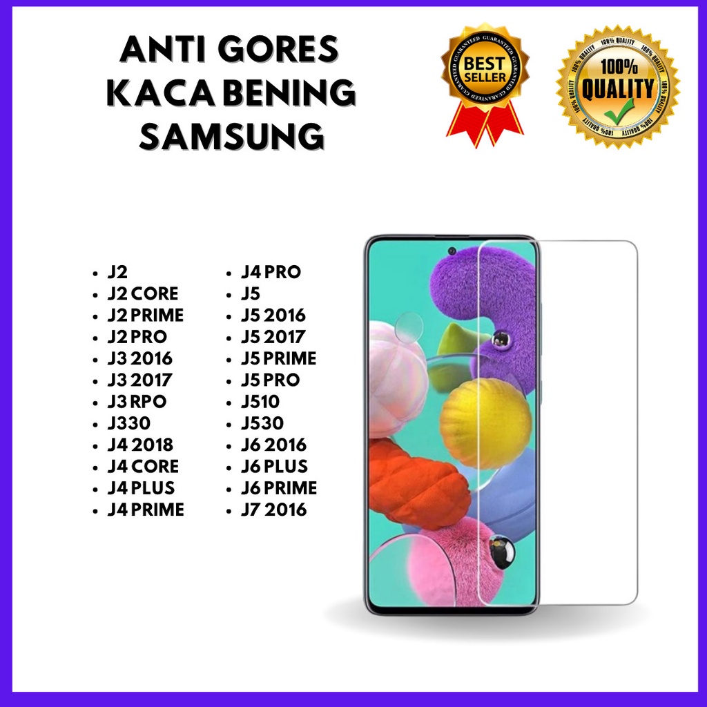 TEMPERED GLASS BENING - SAMSUNG J2-J2 CORE-J2PRIME-J2PRO-J3 2016-J3 2017-J3 PRO-J330-J4 2018-J4 CORE-J4 PLUS-J4 PRIME-J4 PRO-J5-J5 2016-J5 2017-J5 PRIME-J5 PRO-J510-J530-J6 2016-J6 LUS-J6 PRIME-J7 2016 (HOKKY ACC)