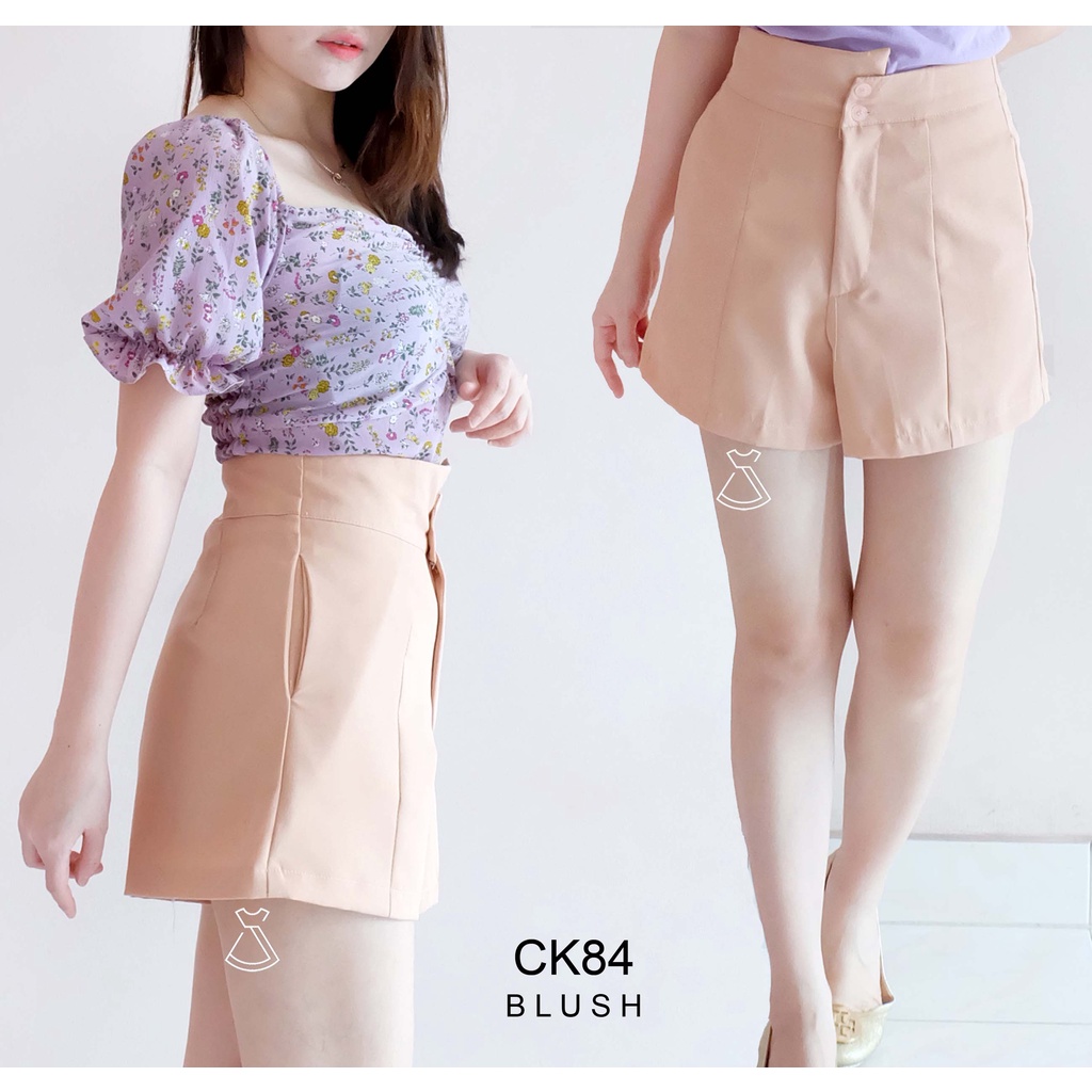 CK84 - Celana Wanita Shorts Basic Cotton Woven Stylish Fashionable