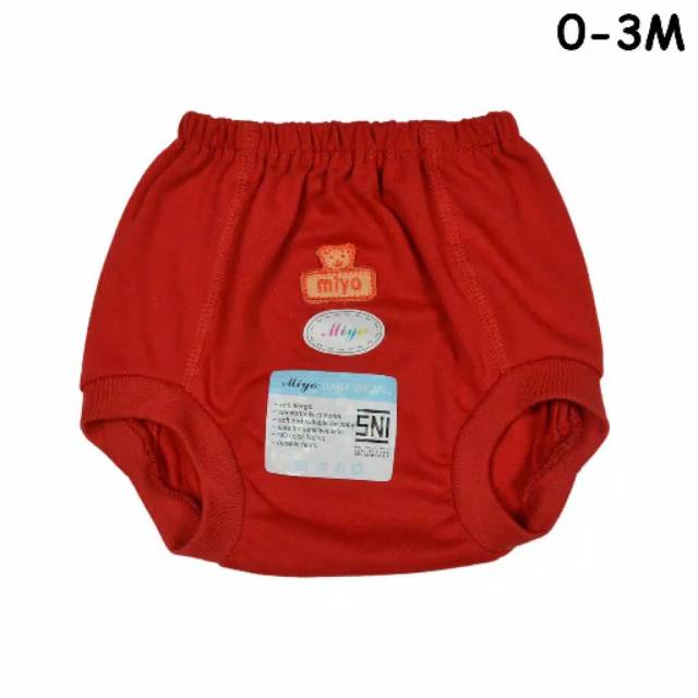 MIYO 1 Pcs Celana Pop Bayi Warna MERAH Newborn (0-6M)