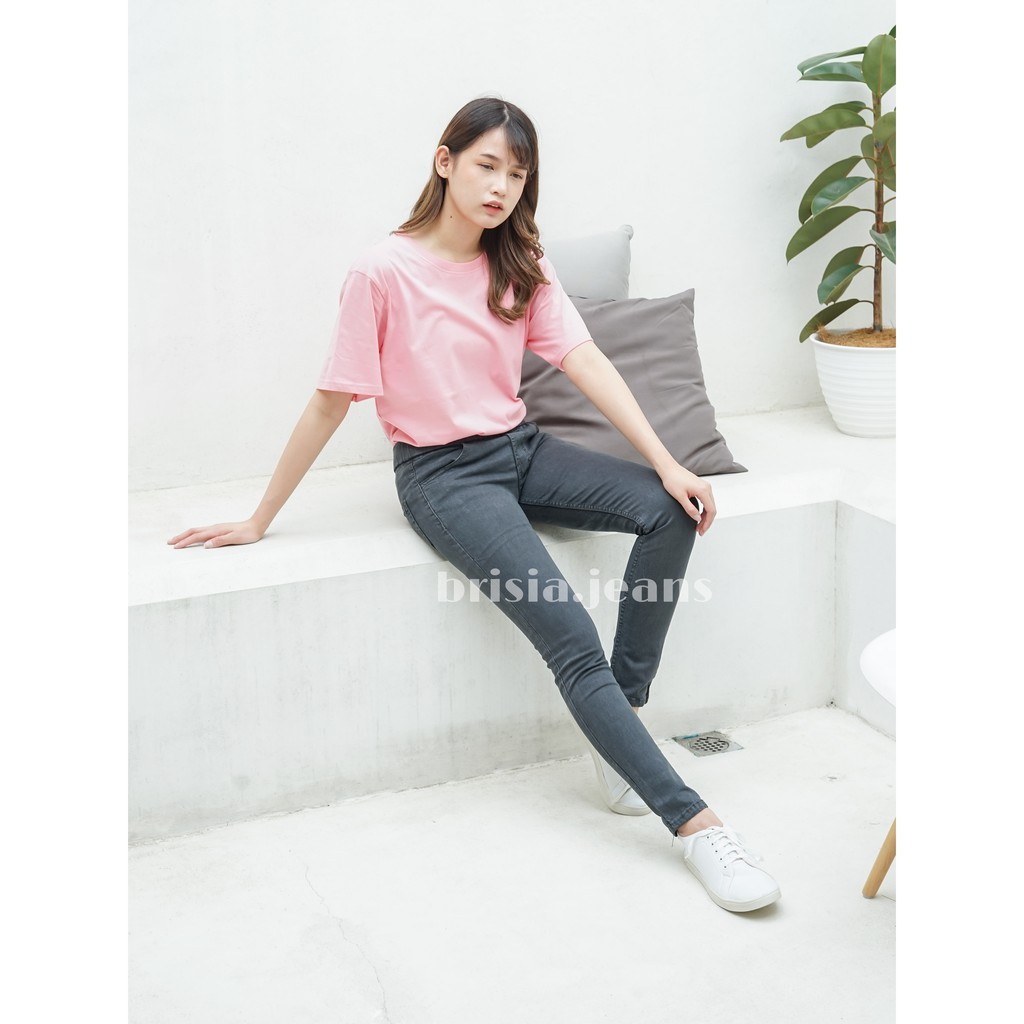 [SIZE 28-42] LEONY Legging Jeans - Grey / Bigsize Legging Jeans