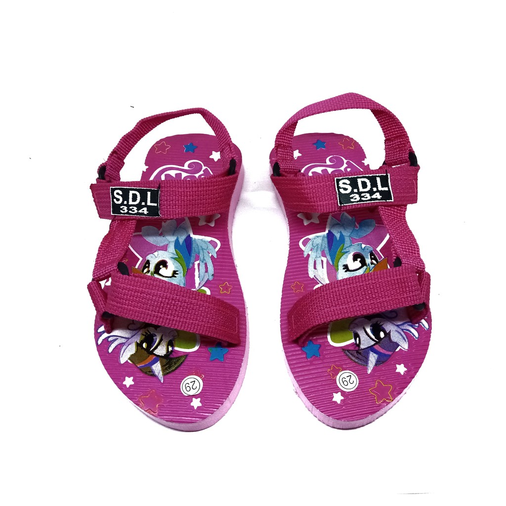 sandal gunung anak perempuan motif polkadot