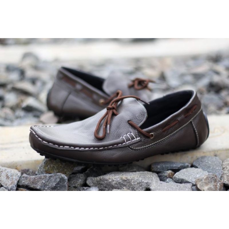 Sepatu Formal Loafer Slip-On Gladio Original Pria/Cowok Kulit