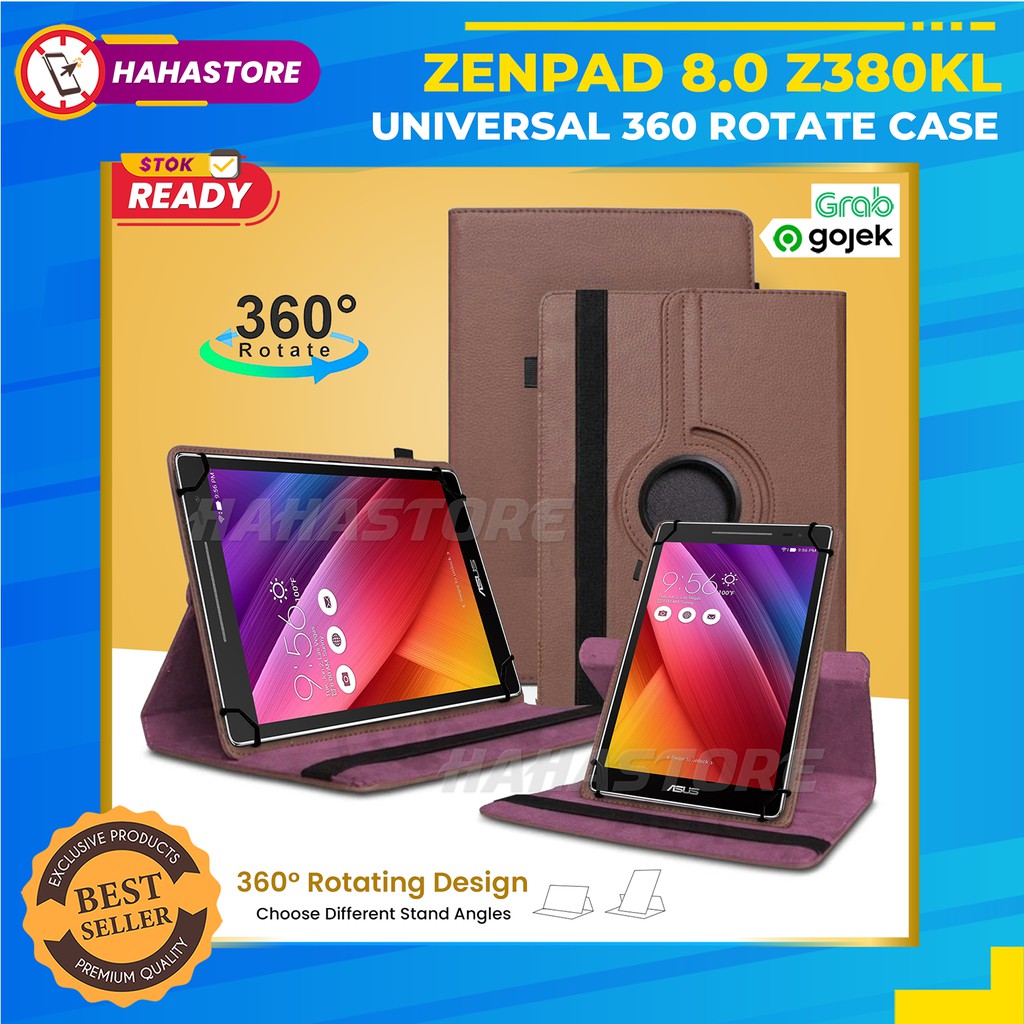 Asus ZenPad 8.0 8 inch Z380KL 2015 Universal Book Cover Flipcase Rotating Casing Putar Sarung Case
