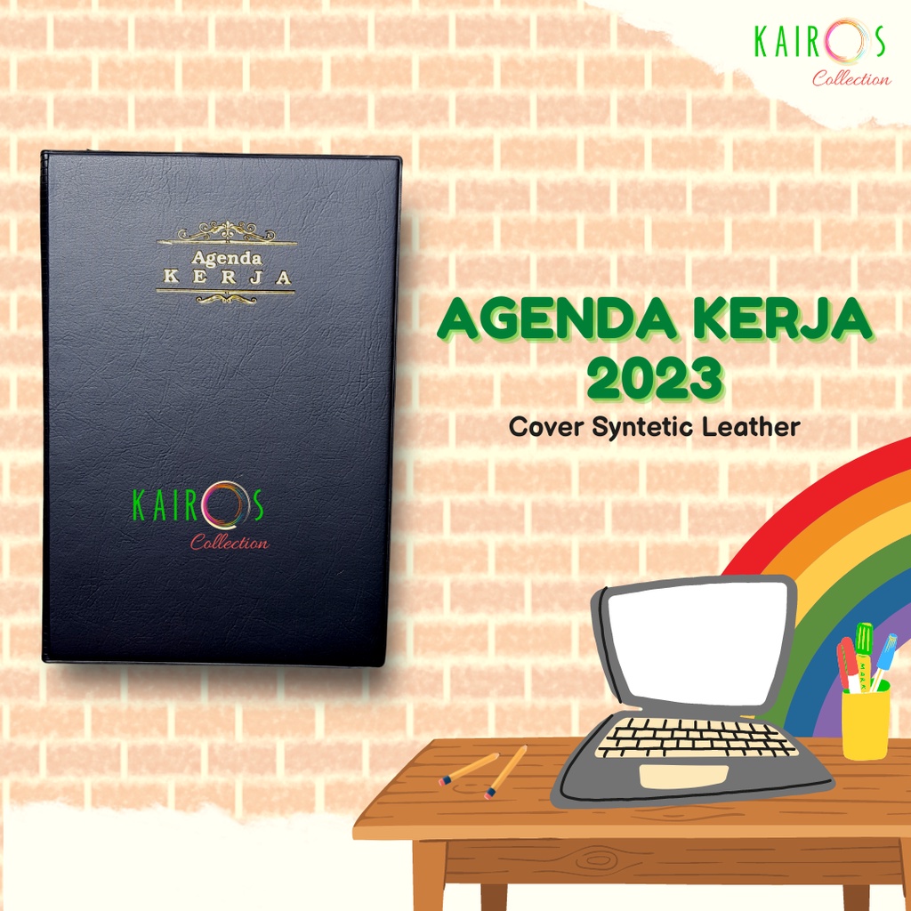 Agenda Kerja 2023 Aneka Warna Cover Syntetic Leather