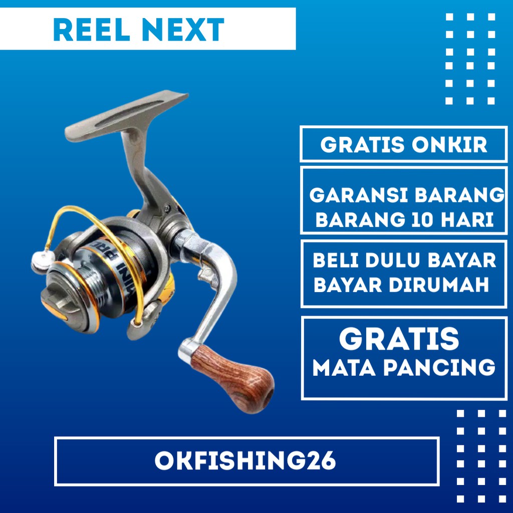 Reel Rell Rill Ril Rel pancing mini murah laut kuat