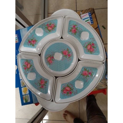 Saji Prasmanan - Onyx Psb01 Prasmanan 14" Party Set Melamin Bulat 35Cm Manchester