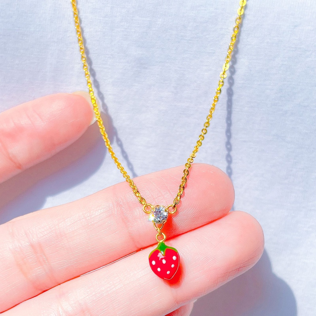 Banyak motif yaa 1-11 Kalung set ANAK emas asli kadar 700 70 16k V Aurel fuji kupu2 bola bunga love permata strawberry stoberi rantai polo mainan liontin boneka hello kitty 1 2 gram tanggung 33 cm
