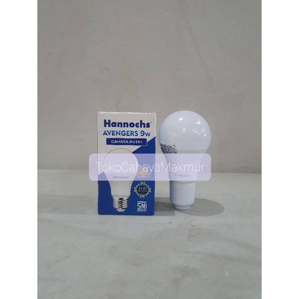 Lampu Bohlam LED Avengers 9w 9watt Hannochs CoolDayLight