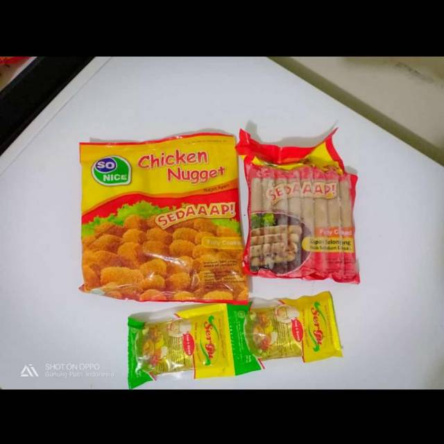 

Paket nuget + sosis + minyak
