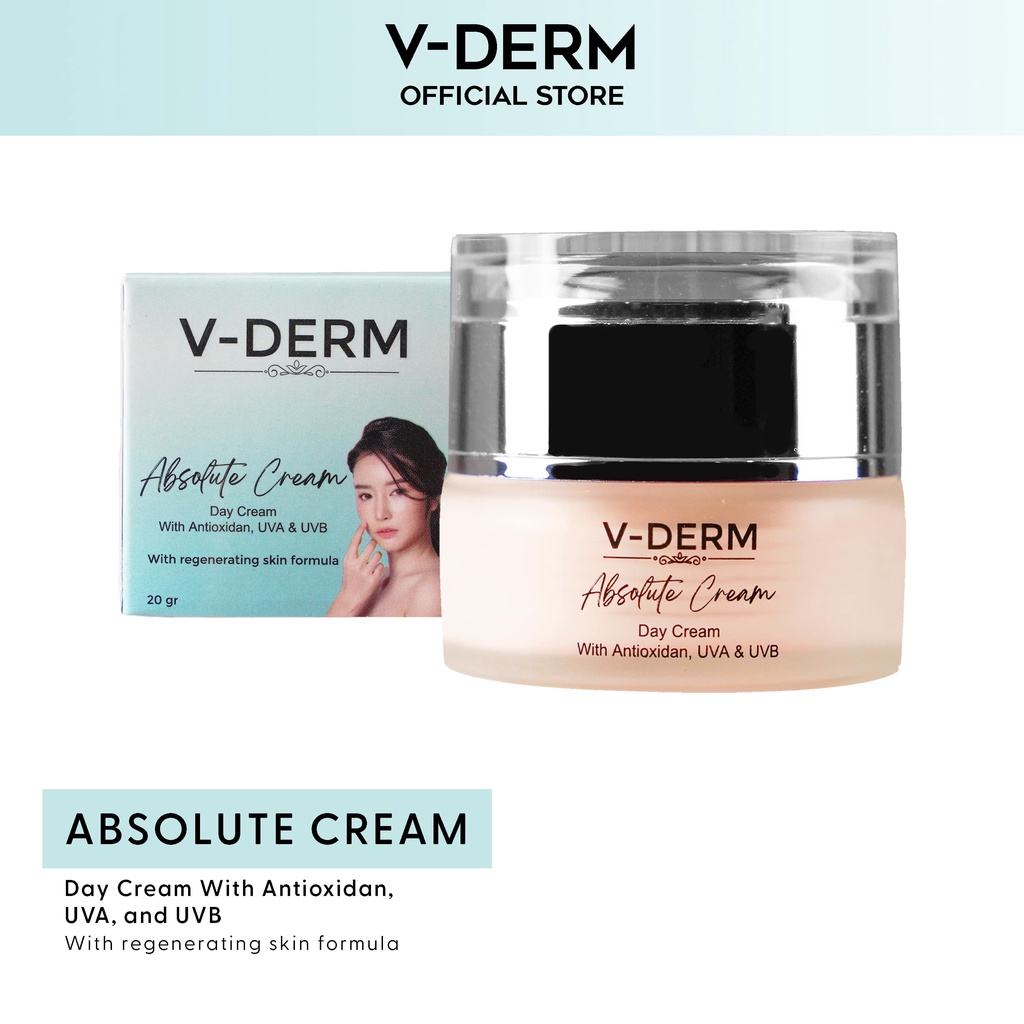 V-DERM Absolute Day Cream With Antioxidant, UVA & UVB BPOM