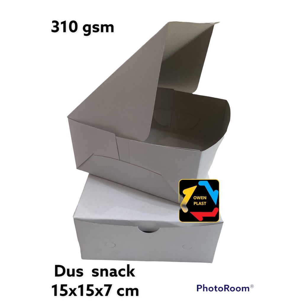 DUS SNACK/SNACK BOX/DUS HAJATAN/DUS KUE/DUS 15X15 TEBAL 310 GSM