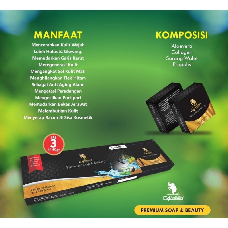 SABUN G4NESH PREMIUM SOAP AND BEAUTY ISI 3