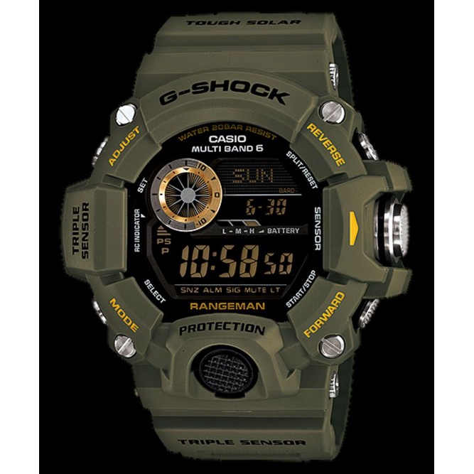 Jam Tangan Pria Merk G Shock Rangeman Type GW-9400 Original Bm Green Free Box Set