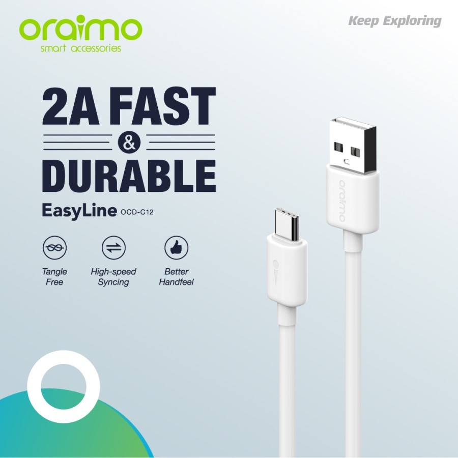 KABEL TYPE C ORAIMO OCD-C12 DATA 2A FAST CHARGING