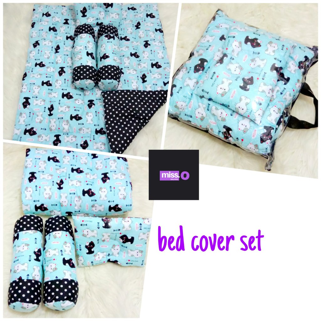 Bedding Set Bayi Bedcover Selimut Bayi Hangat Baru Lahir Free bantal guling dan Tas Cantik