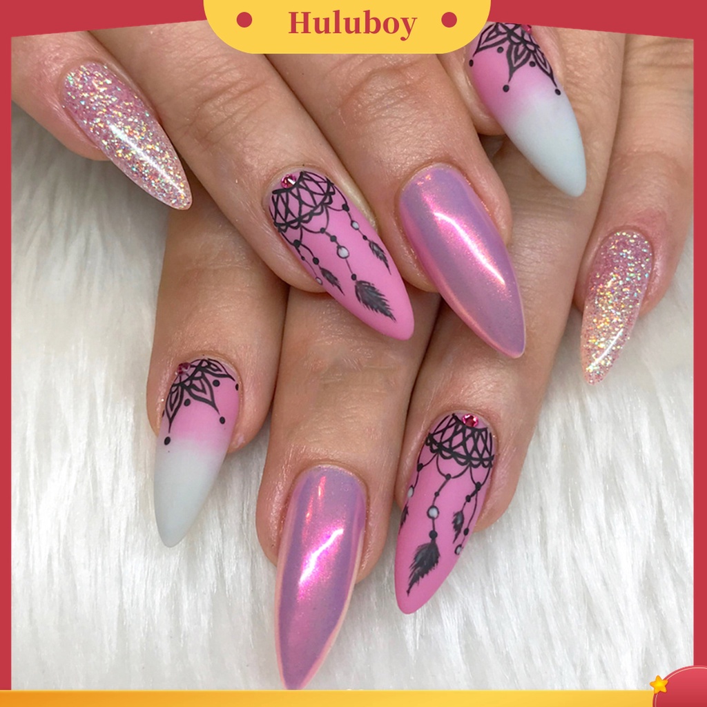 Huluboy Huluboy♡ Plat Stempel Transfer Gambar Bunga Butterfly Untuk Manicure