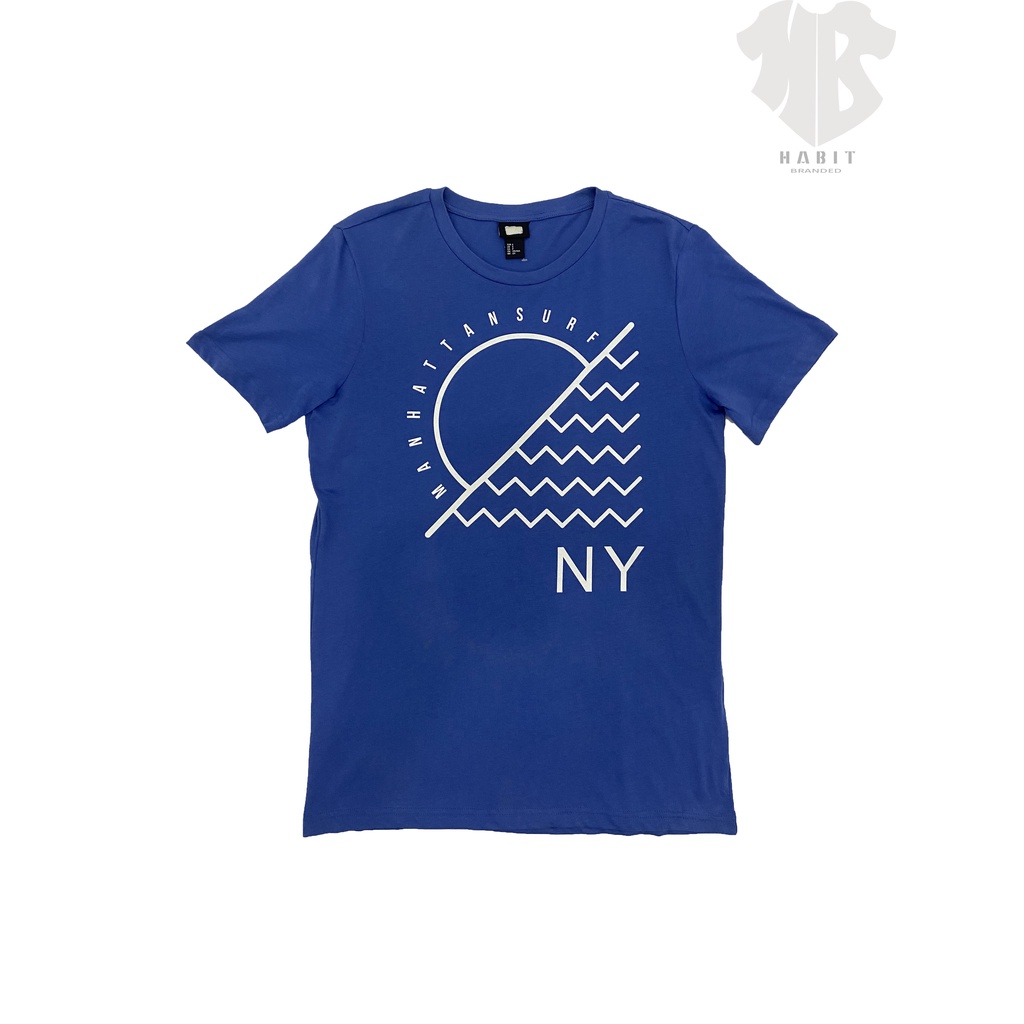 HnM Printed Tee Manhattan Surf | Kaos Hnm Motif