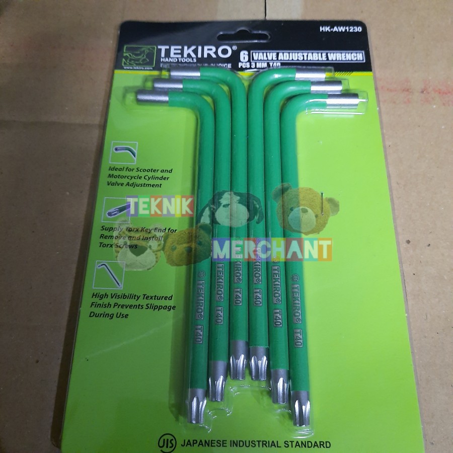 Jual Kunci L Bintang T40 TEKIRO Kunci T 40 Stel Klep Harga Satuan HIJAU Shopee Indonesia