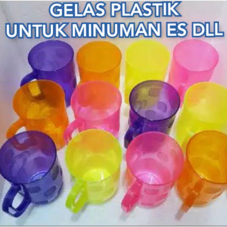 GELAS BIR PLASTIK MURAH Tempat Air GELAS PLASTIK TINGGI Cangkir Gelas Kopi Teh