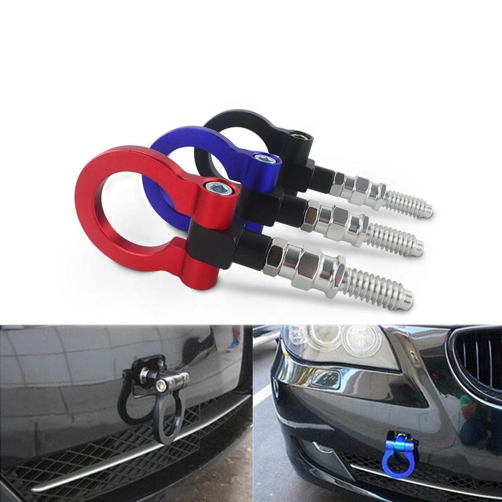 Lanfy Tow Trailer Hooks Racing Mobil Aluminium Mobil Balap Tow Hook Penarik Bar Bumper Depan Belakang Auto Trailer Ring Untuk Mobil Eropa