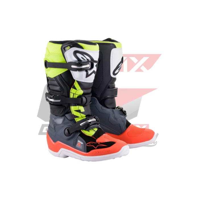 SEPATU ANAK ALPINESTARS TECH 7S - DARK GREY RED YELLOW