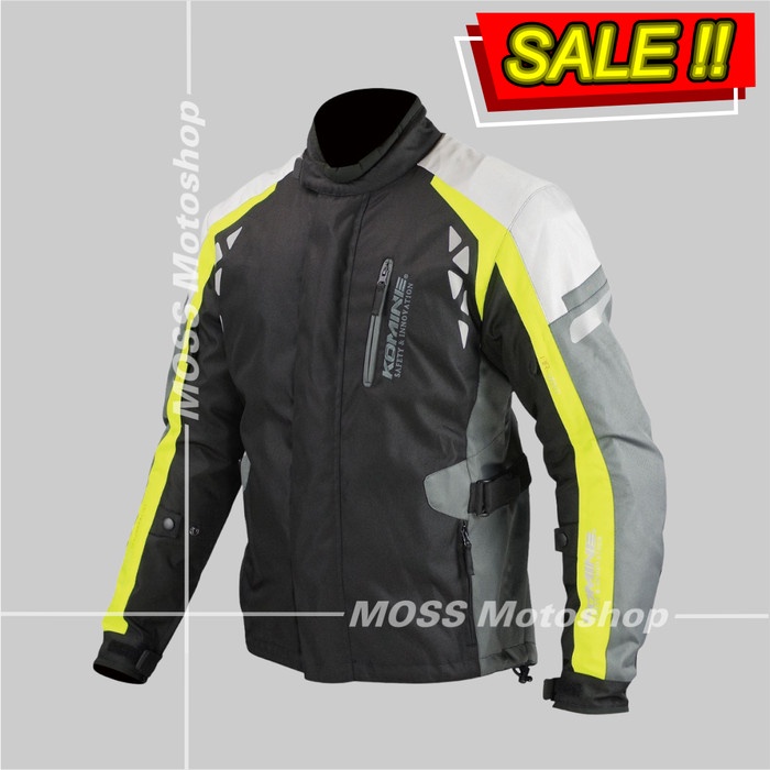 JAKET MOTOR KOMINE JK-577 PRO WATERPROOF BLACK NEON ORIGINAL