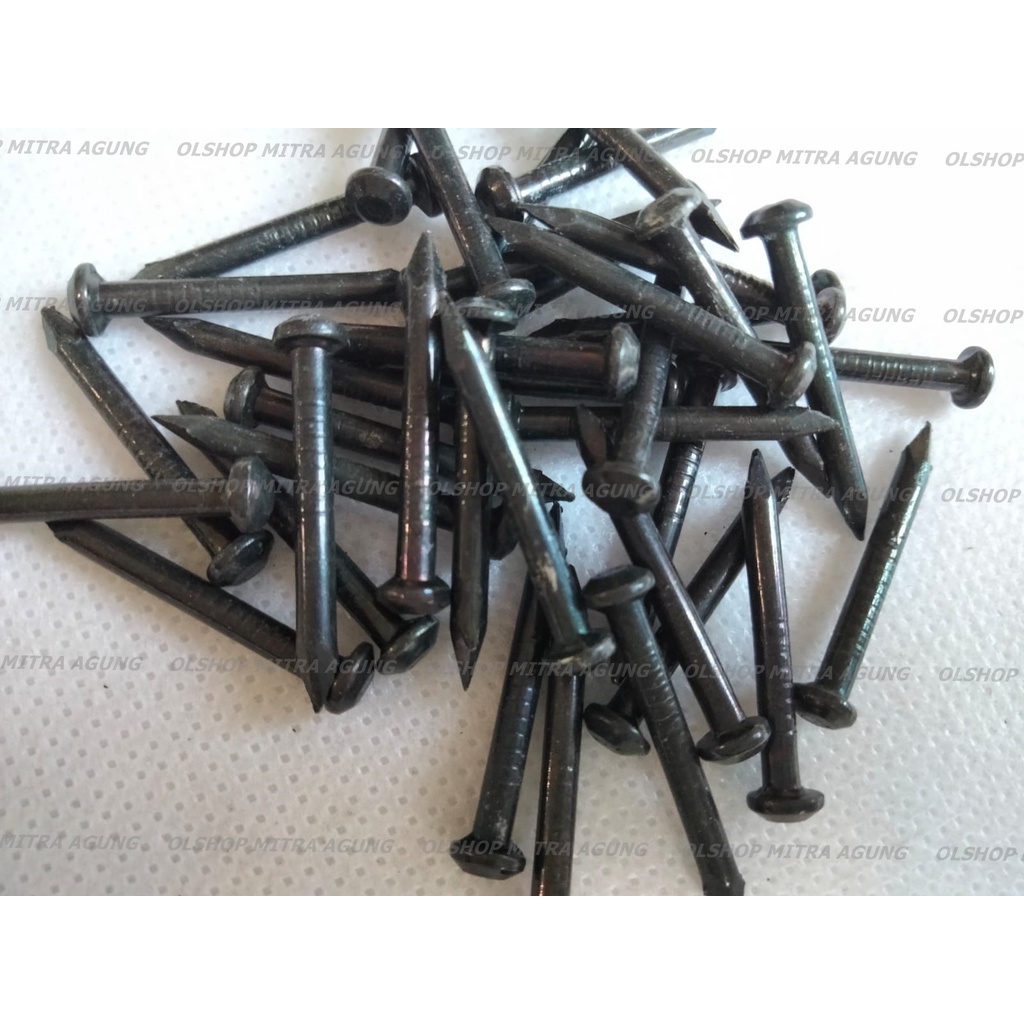 OLS Paku Beton Hitam Marabu 100 Pcs 25mm 2.5cm Paku Tembok 25mm 2.5cm