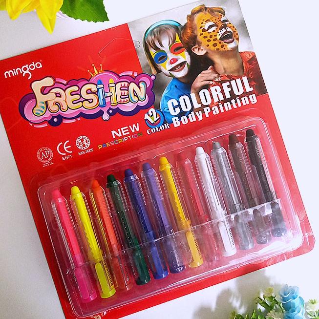 

Ready Stock MINGDA FRESHEN FACE PAINTING 12 / CRAYON WAJAH - AMAN UNTUK ANAK-ANAK ☏➯ (Serba Murah)