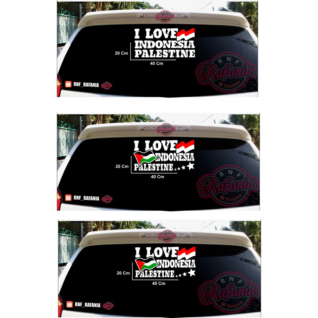 STICKER SKOTLET I LOVE INDONESIA PALESTINE STIKER PALESTINE